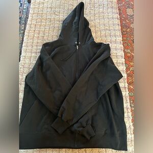 Hanes Men's Black Ultimate Cotton Zip Hoodie Size 2XL